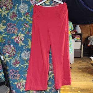 Red sailor pants